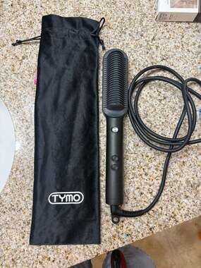 TYMO RING Hair Straightener Brush with Travel Bag